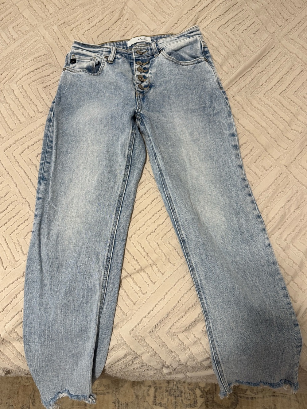 Kancan Light Wash Women's Straight-Leg Jeans